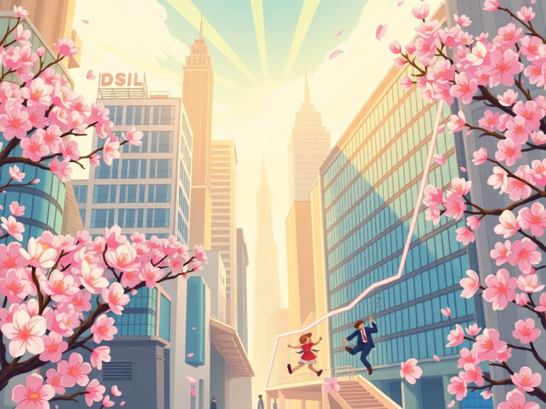경제의 봄, 다우존스가 춤추다: 투자자들의 승리!